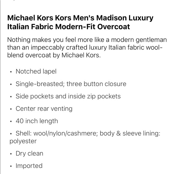 Michael Kors Madison Overcoat - Picture 8 of 8